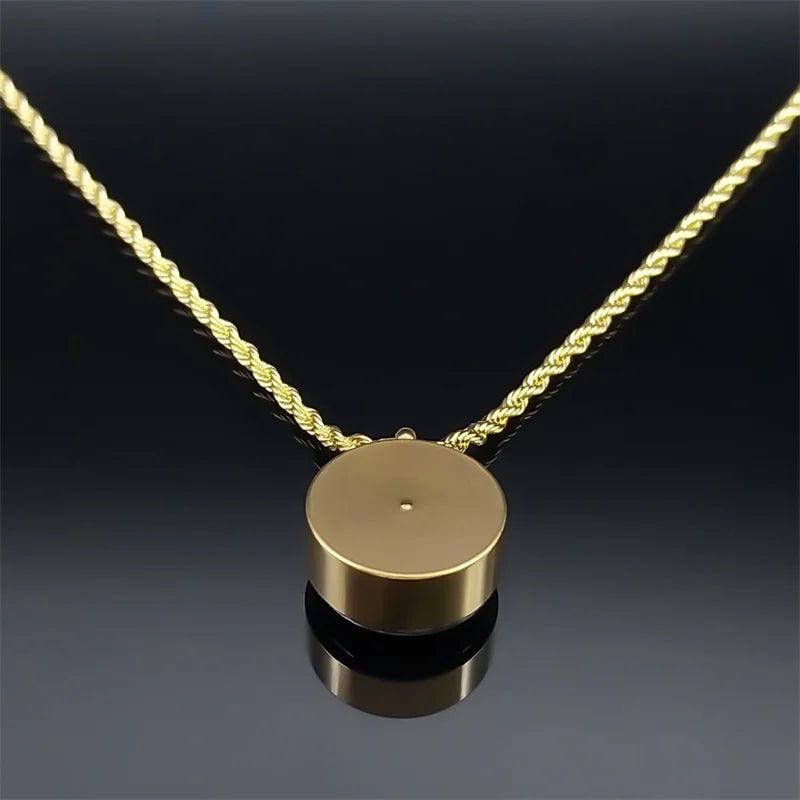 Mini Survival Compass Pendant Necklace Women Men Camping Hiking Pocket Compass for Outdoors Paracord Necklaces Jewelry N6132S08