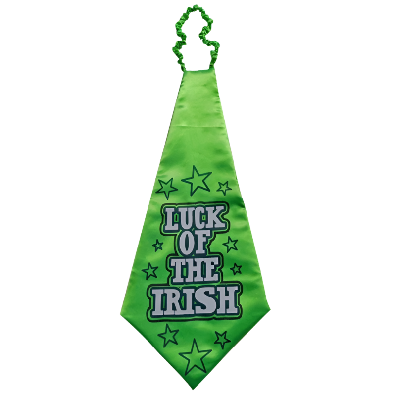 "St. Patrick's Day green sequin bow tie and necktie set with adjustable strap"
