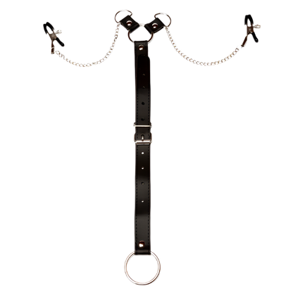 BDSM Bondage Choker Collar | Nipple Clamp Breast Clip Chain Set