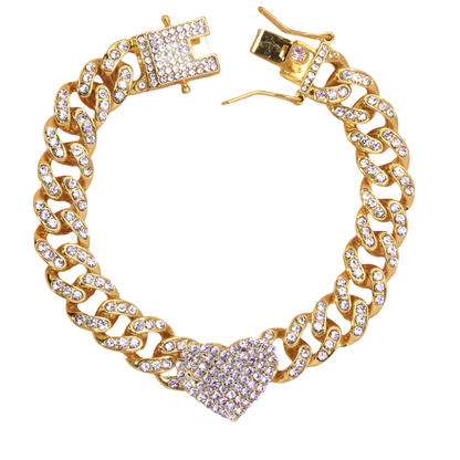 Crystal butterfly anklet with Cuban link chain - perfect coordination with resort sandal collection