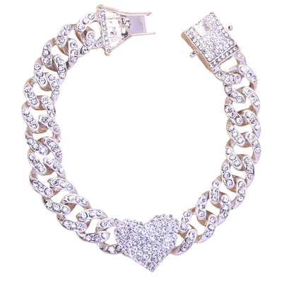 Crystal butterfly anklet with Cuban link chain - perfect coordination with resort sandal collection